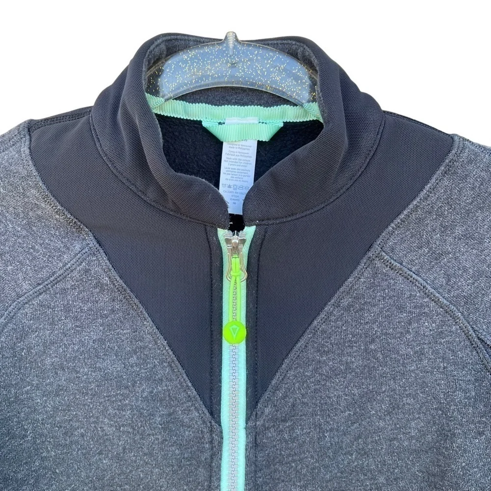 Lululemon Ivivva Saw Into Your Day Full Zip Fleece Lined Jacket Charcoal Gray 10